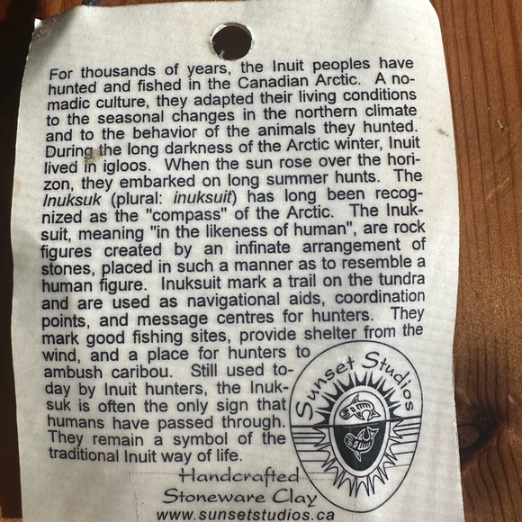 Handmade Inuit Necklace made in British Columbia, Canada- “Inuksuk.” - Picture 3 of 3